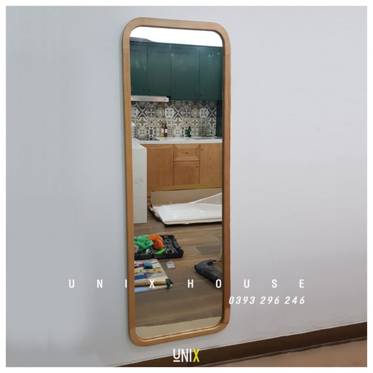 Gương chữ nhật khung gỗ