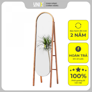 Gương đứng Oval viền gỗ O02-G Unixhouse