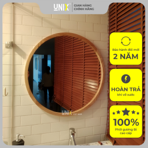 Gương tròn khung gỗ - T02 Unixhouse