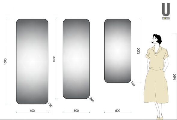 kích thước gương soi toàn thân
