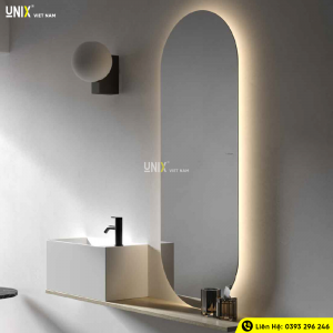 Gương soi toàn thân Oval hậu led