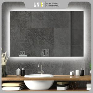 Gương Chữ nhật LED Hậu Tràn viền Vuông góc
