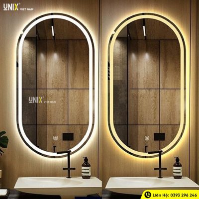 Gương đèn led thổi hồn cho không gian phòng tắm thêm sinh động